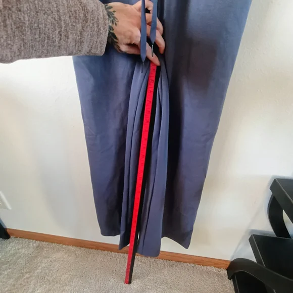 Serra Gray Lounge Jumpsuit Wide Leg Tie Waist Soft Knit Size Medium - Picture 7 of 12